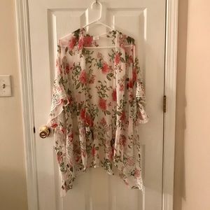 Floral kimono cardigan